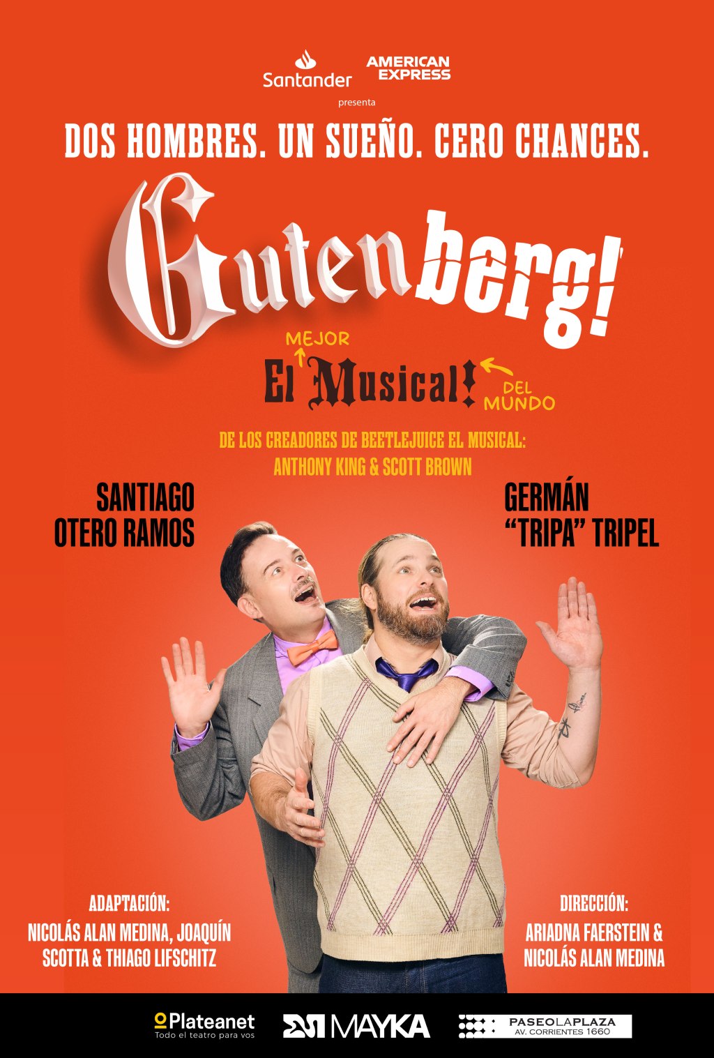 GUTENBERG – EL MUSICAL, con Germán Tripel y Santiago Otero&nbsp;Ramos